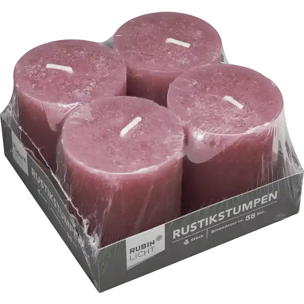Rustikstumpen 4er-Set Kerzen