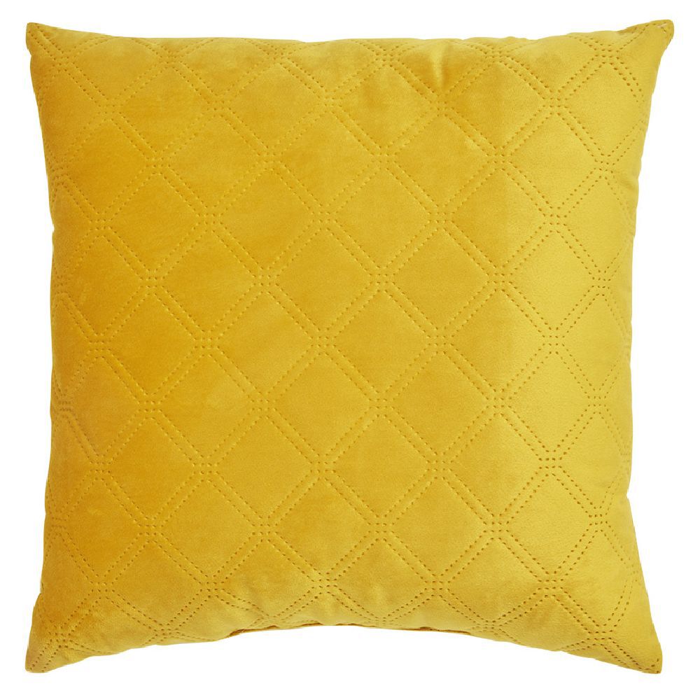 Coussin velours effet matelassé 40x40 cm
