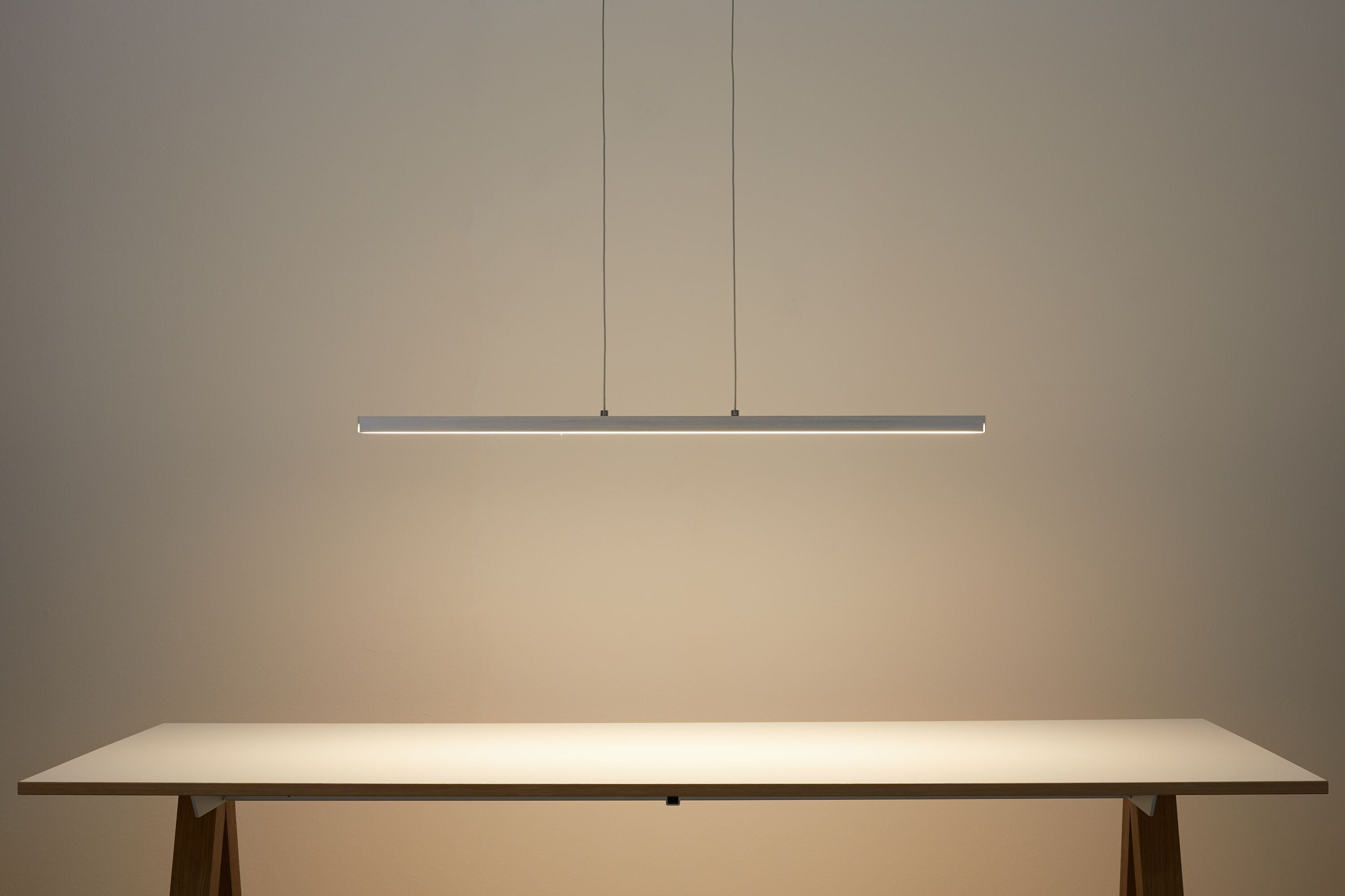 BAIDA Hängeleuchte - Silberfarbig / B: 96.0 cm x T: 3.5 cm x H: 150.0 cm
