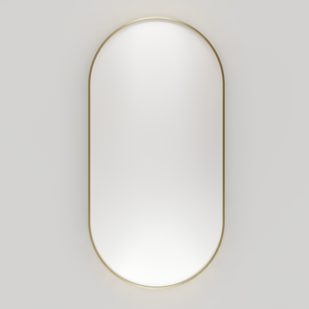 Haceka Deco ovale spiegel 40x80cm goud geborsteld