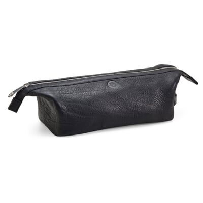 Sonnenleder Kulturtasche, Groß, Schwarz