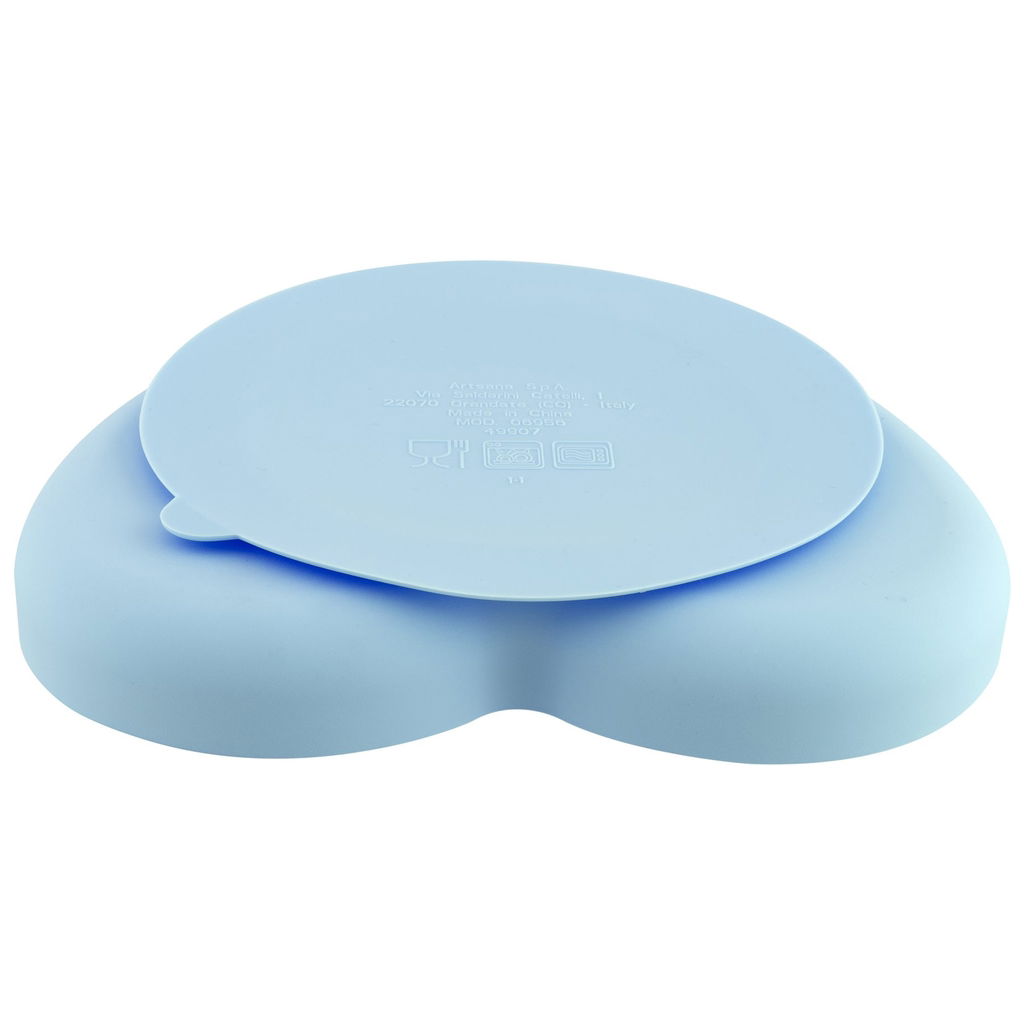 ChiccoChicco   Silikonteller mit Saugfuss blau