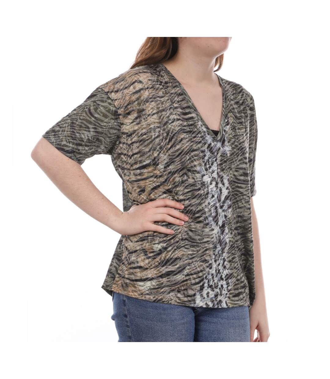 T-shirt Kaki Femme Kaporal Debra