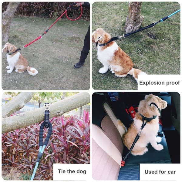 Hundebelte Justerbar hundesele Sikkerhetsbelte Hundebelte 3-i-1