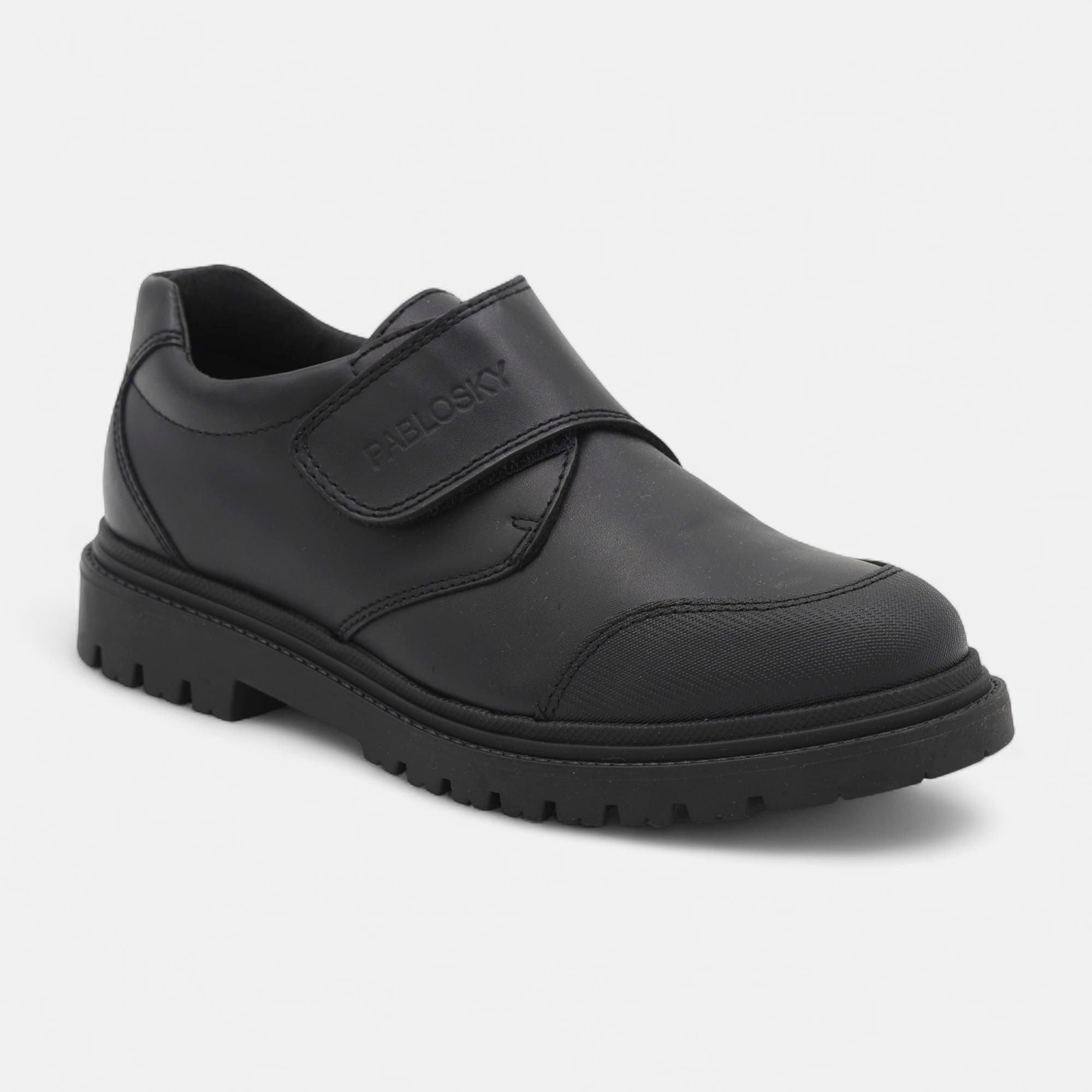 Derbies Garçon en cuir noir
