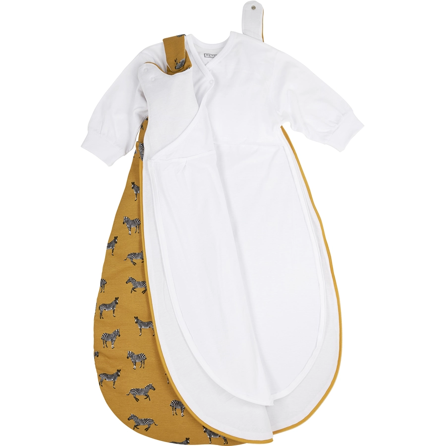 Meyco Schlafsack Jersey 2-tlg Zebra Animal honey gold