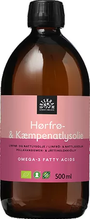 Urtekram Hørfrø- & kæmpenatlys olie Ø - 500 ml