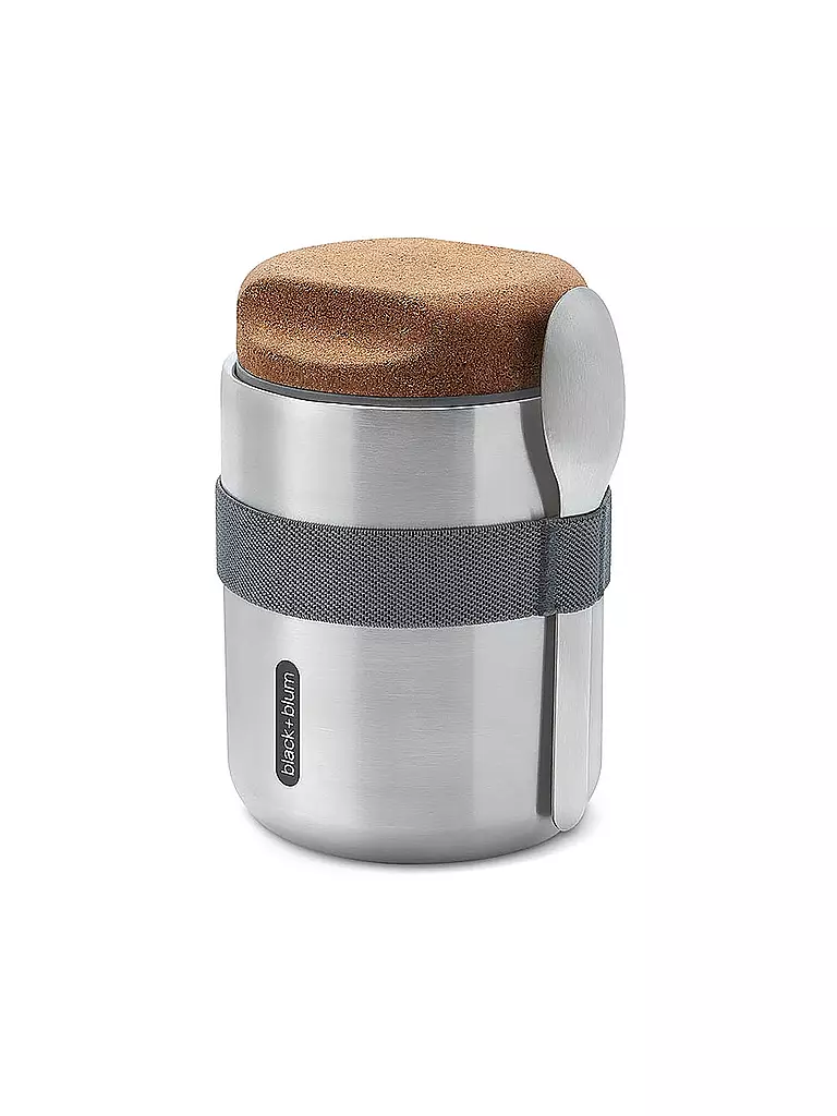 BLACK+BLUM Thermobecher 550ml Edelstahl / Schwarz silber