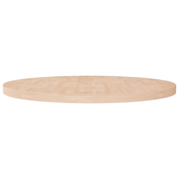 Tampo de Mesa Redondo Ø90x4 cm Carvalho Maciço Não Tratado - 342913
