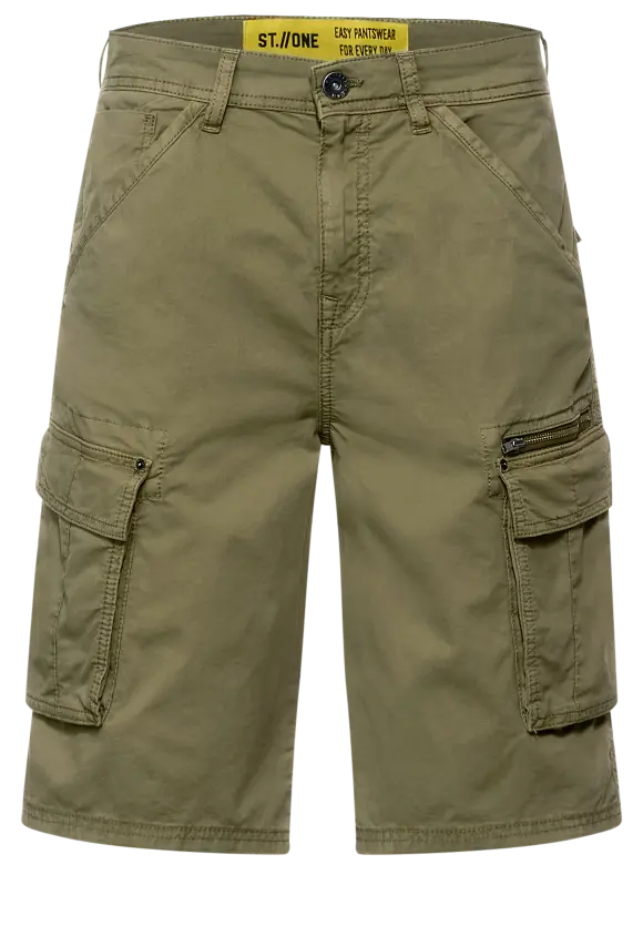 Regular Fit Cargoshorts - thyme green