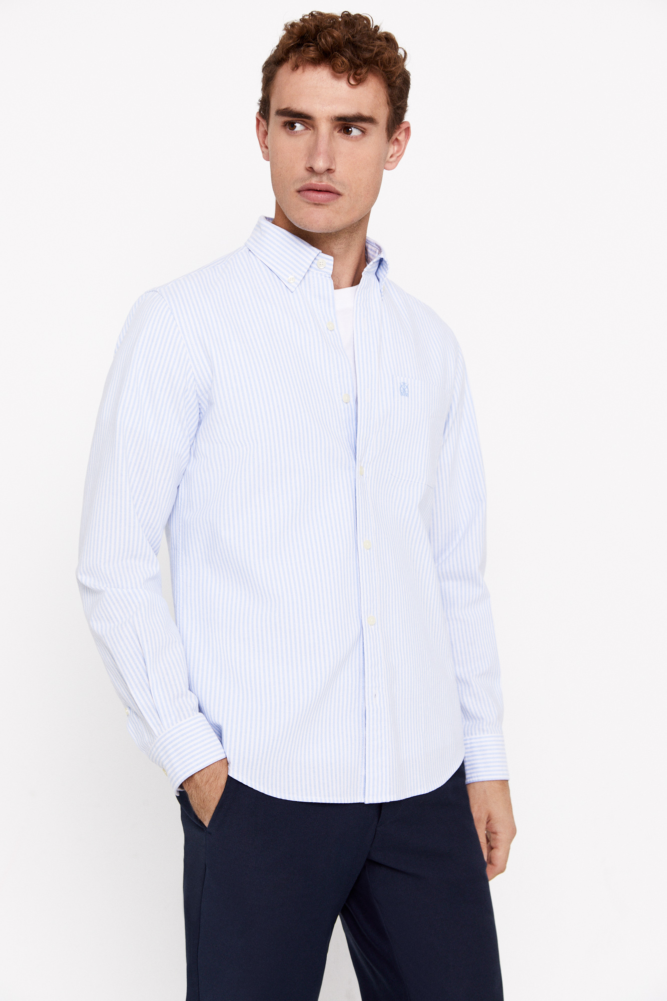 camisa oxford listrada