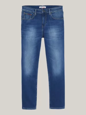 Calça jeans Ryan Straight Relaxed Fit com lavagem desbotada