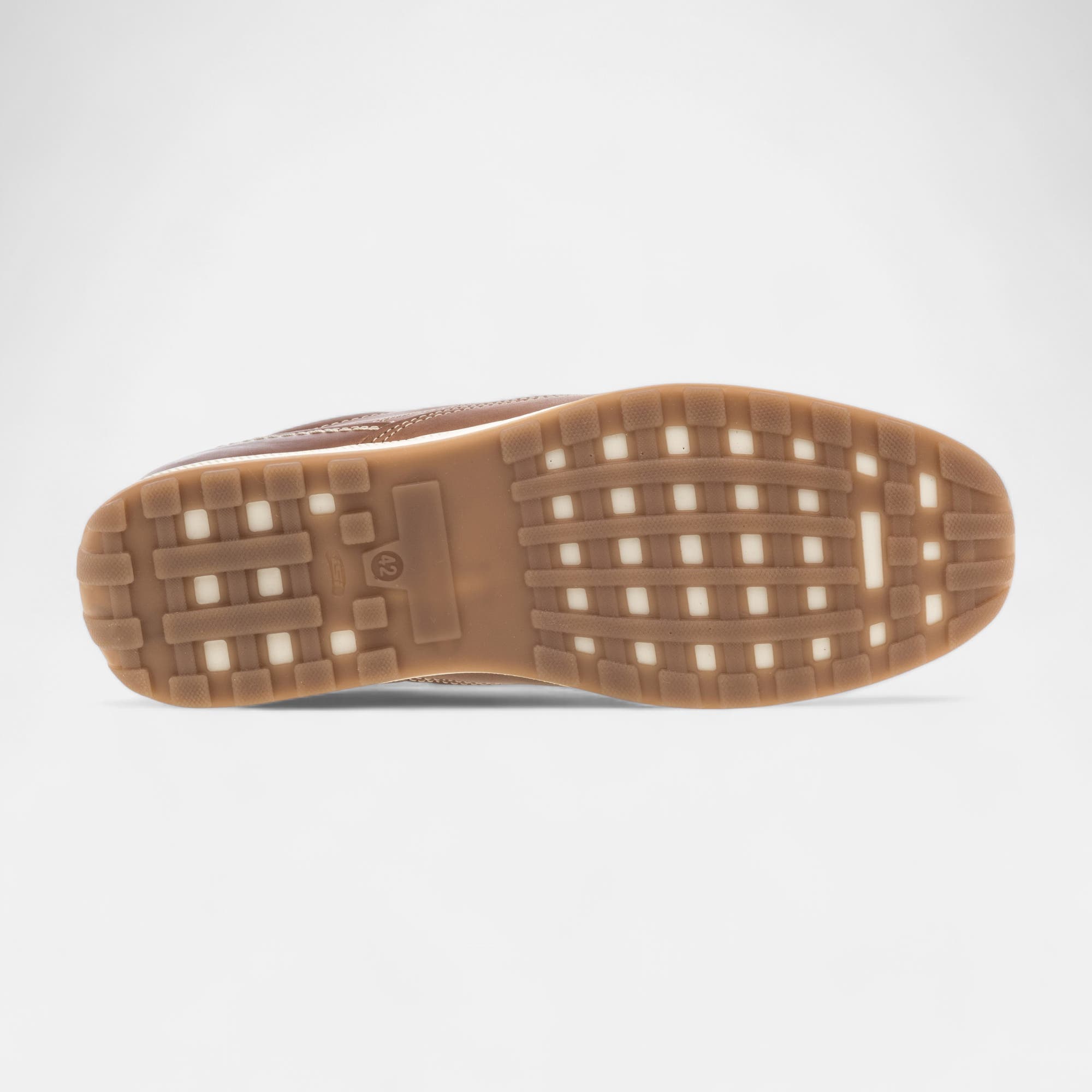 Mocassins pieds sensibles Homme en cuir cognac