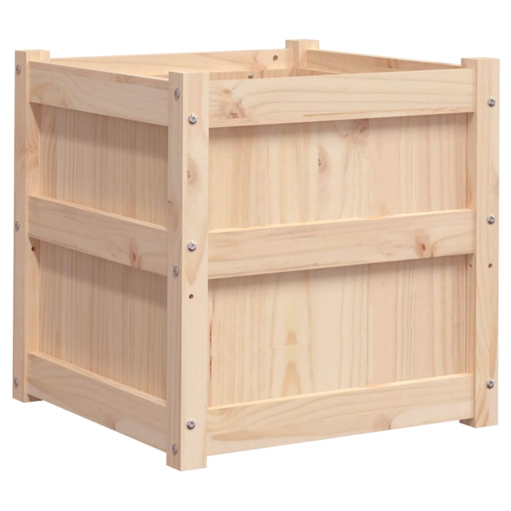 Jardinière 50x50x50 cm bois de pin massif