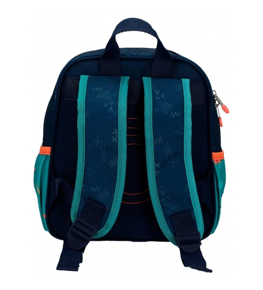 Mochila pequena Enso Enso Dino artista multicolorida