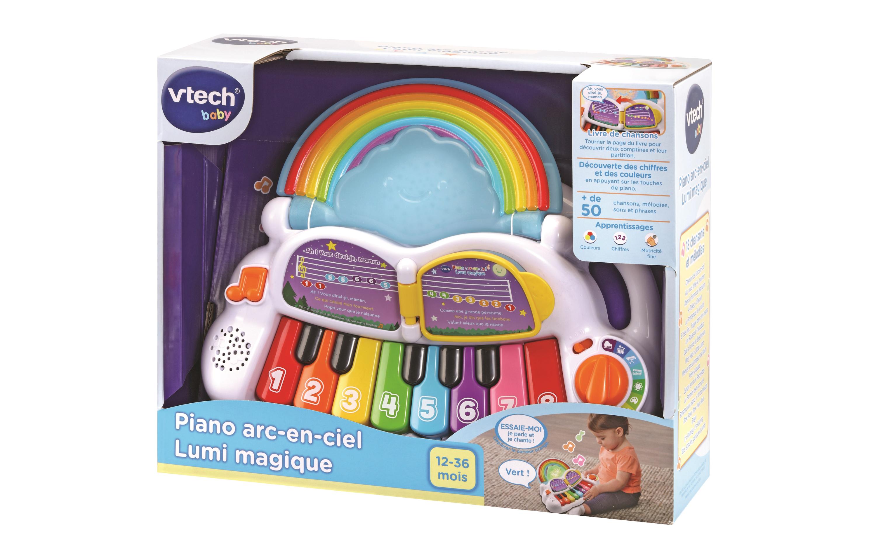 Musikspielzeug Piano arc en ciel Lumi magique -FR-Bunt leuchtendes Babyklavier zum Musizieren und Lernen