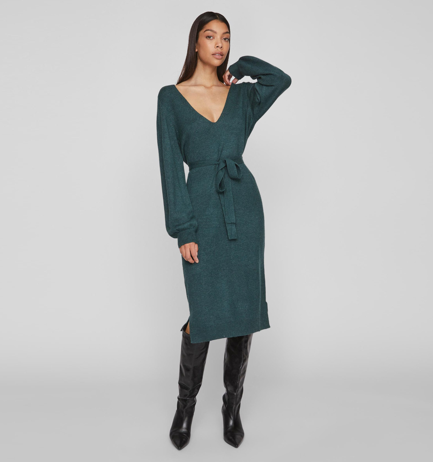 Midi jurk groen