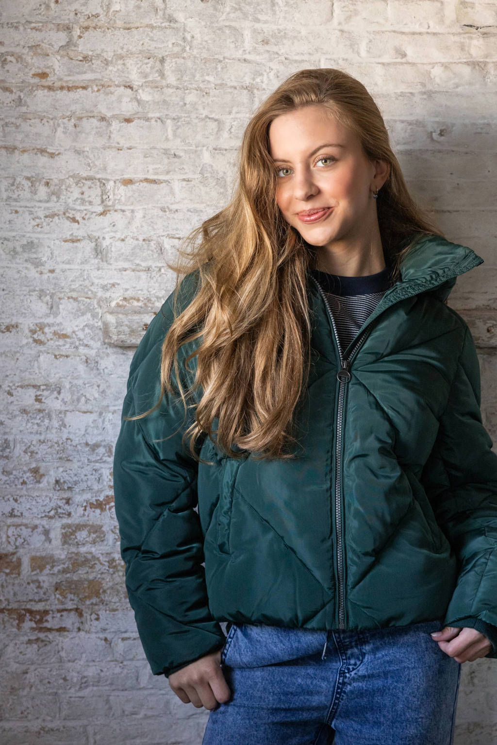 LOOXS 10sixteen gewatteerde jas groen