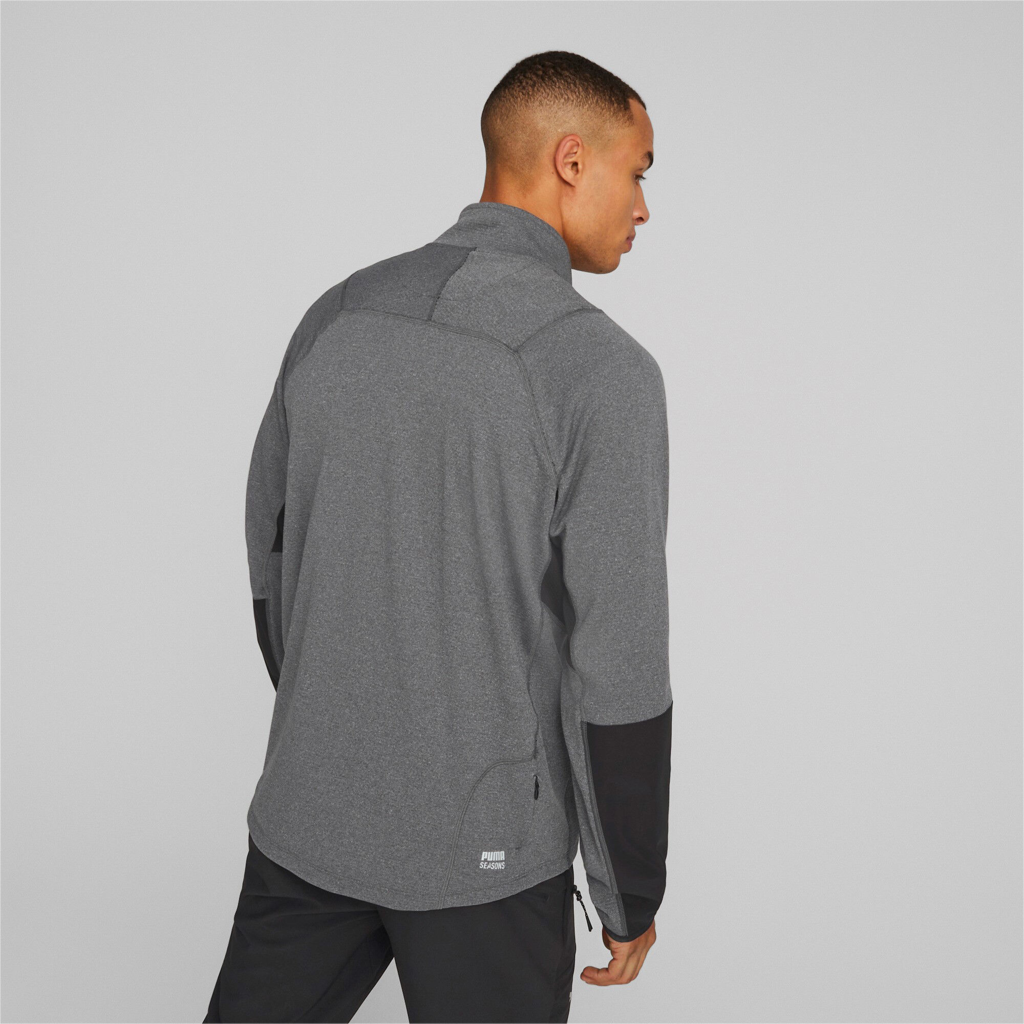 Puma Seasons Raincell Half-Zip Top De Course Hommes - Gris , Noir