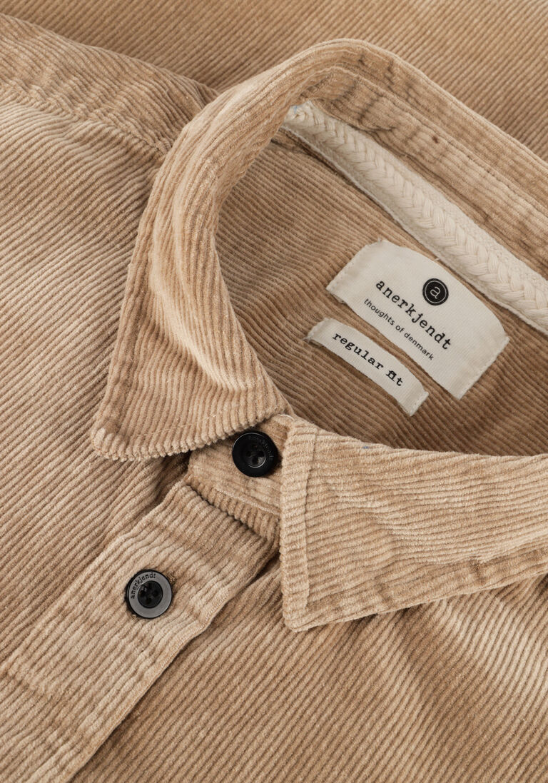ANERKJENDT beige anerkjendt overshirt akleif corduroy shirt
