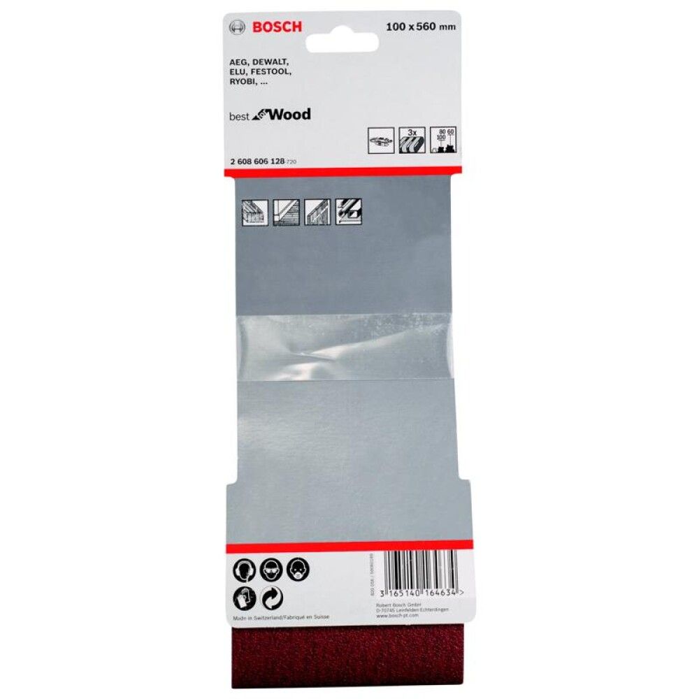 SLIPEBÅND BOSCH100X560MM 3DEL BOSCH K60/80/10