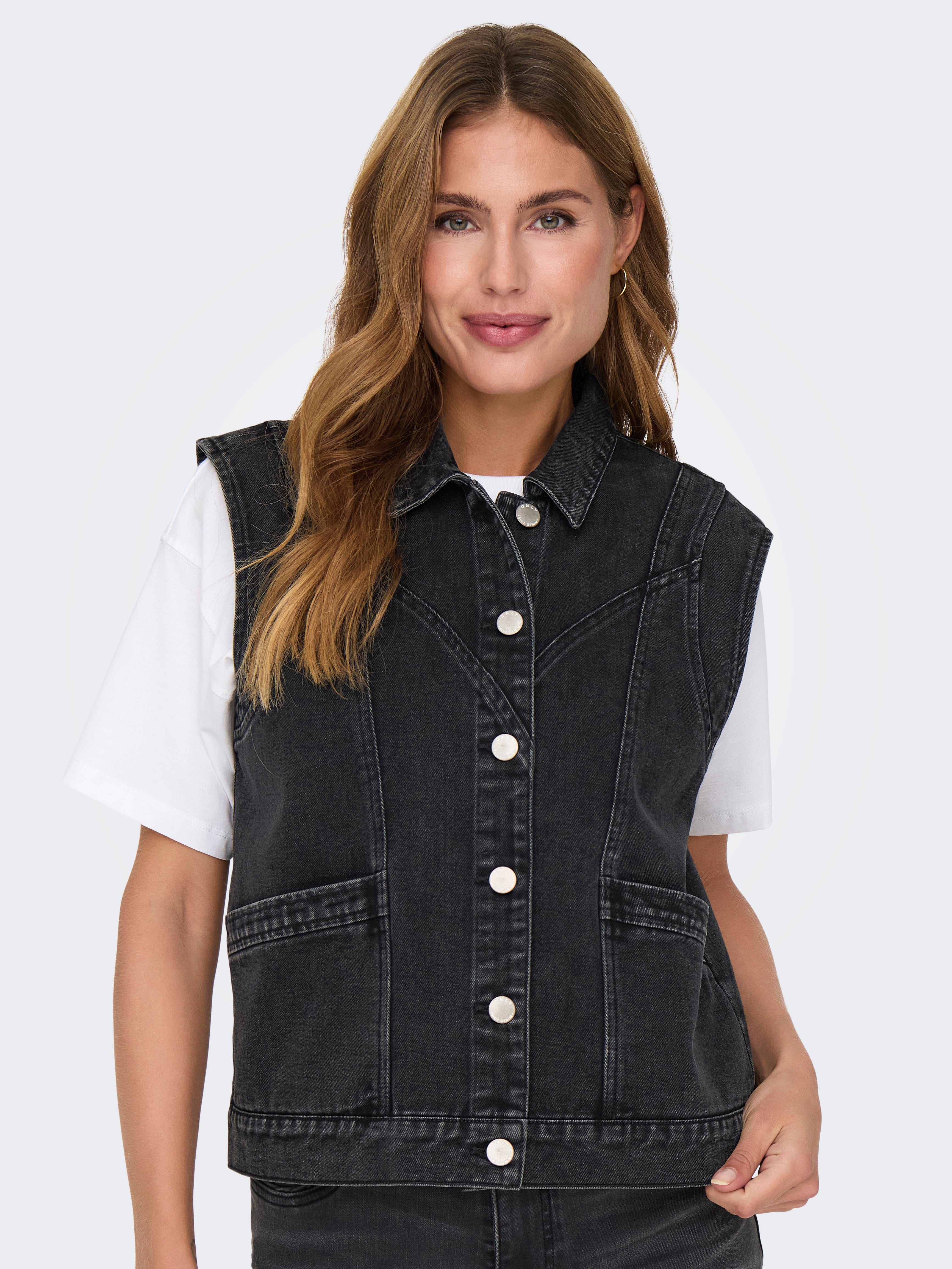 ONLKENNEDY Weste Washed Black