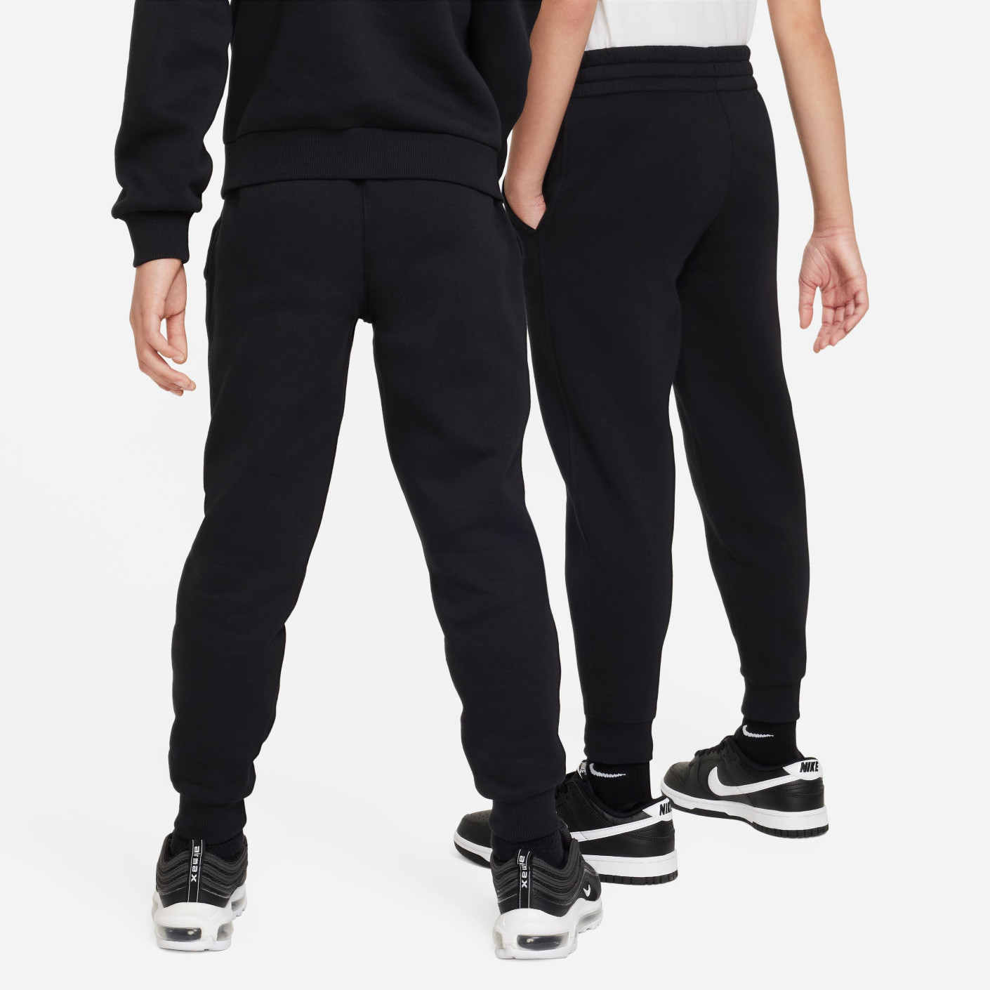 Nike Sportswear Club Fleece Hoodie Trainingspak Kids Zwart Wit