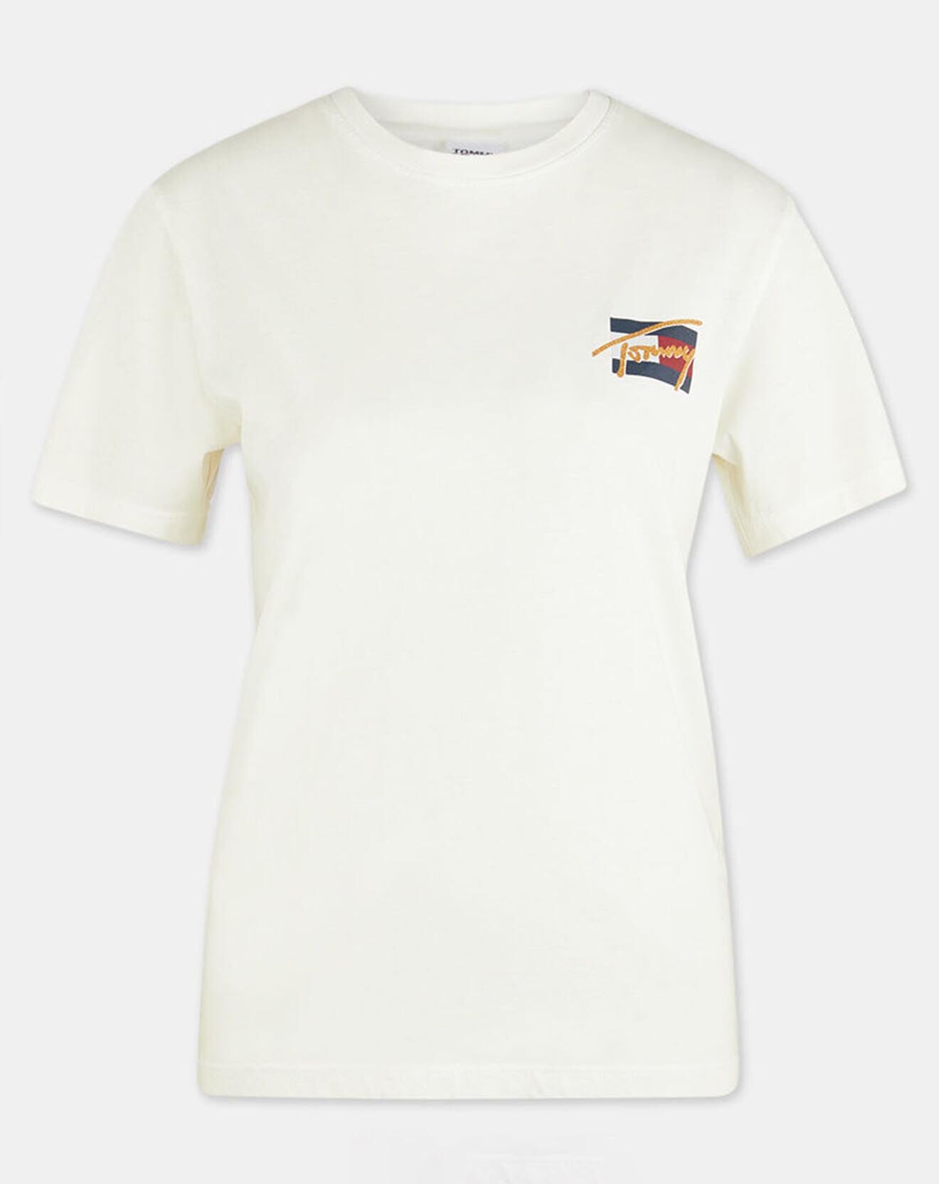 Tommy Jeans T-Shirt 100% Coton Bio Vintage Bronze écru