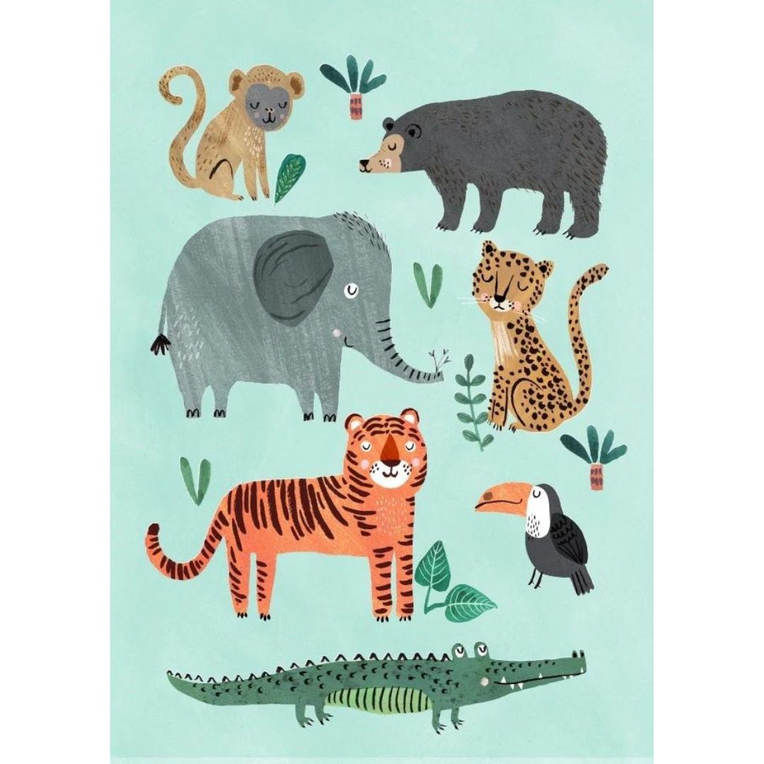 Petit monkey ansichtkaart - wild animals