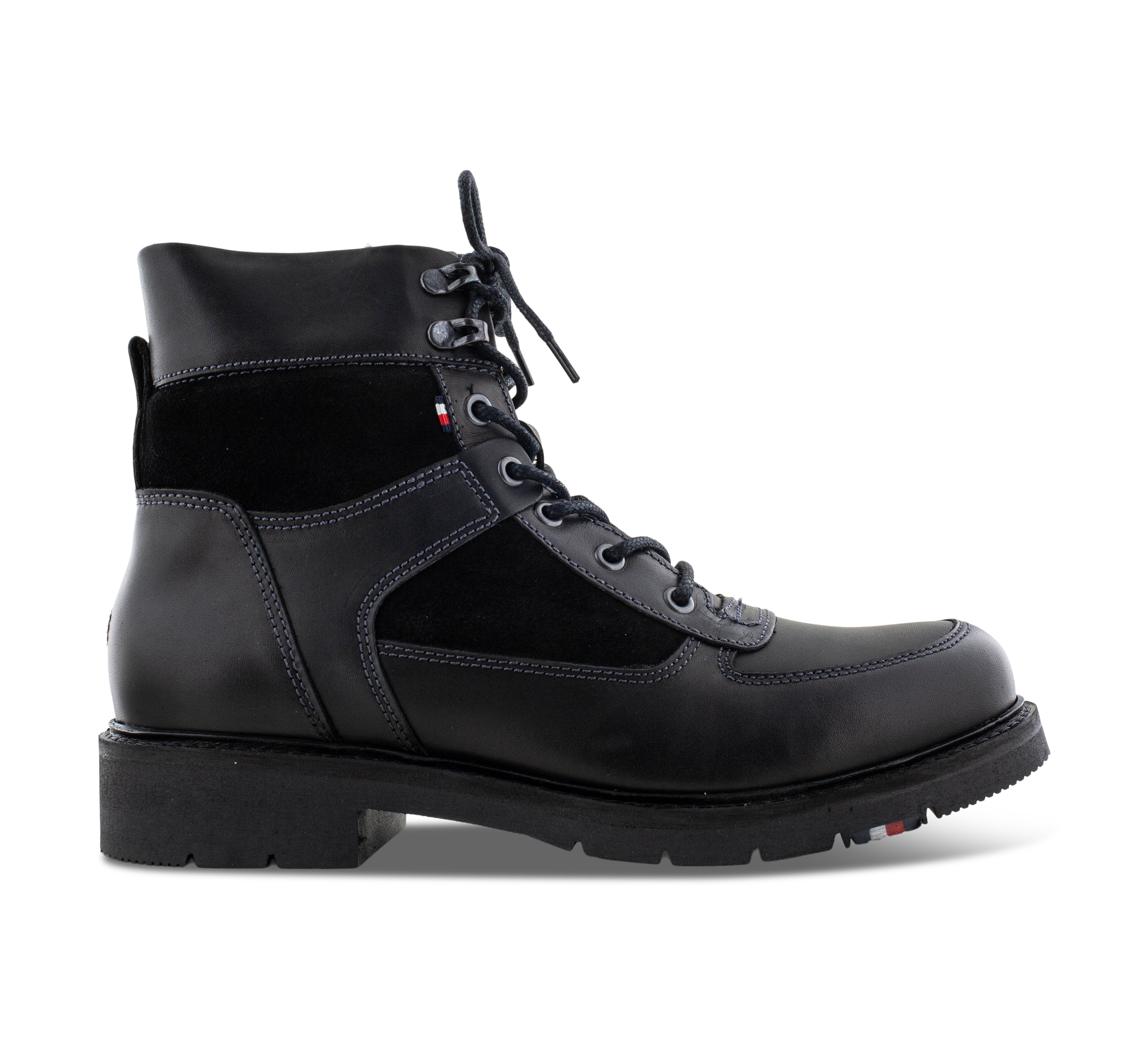 Tommy Hilfiger Rwb Hilfiger Warm Mix Laceboot - Schnürstiefel Leder schwarz