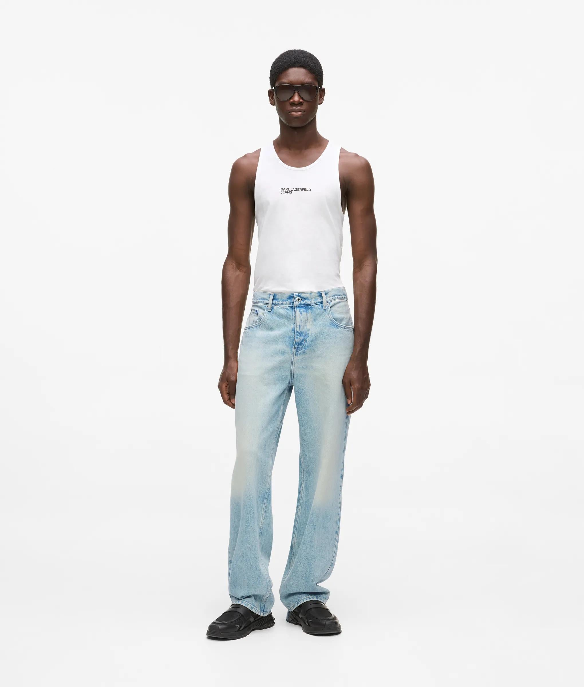 Relaxte gebleekte jeans