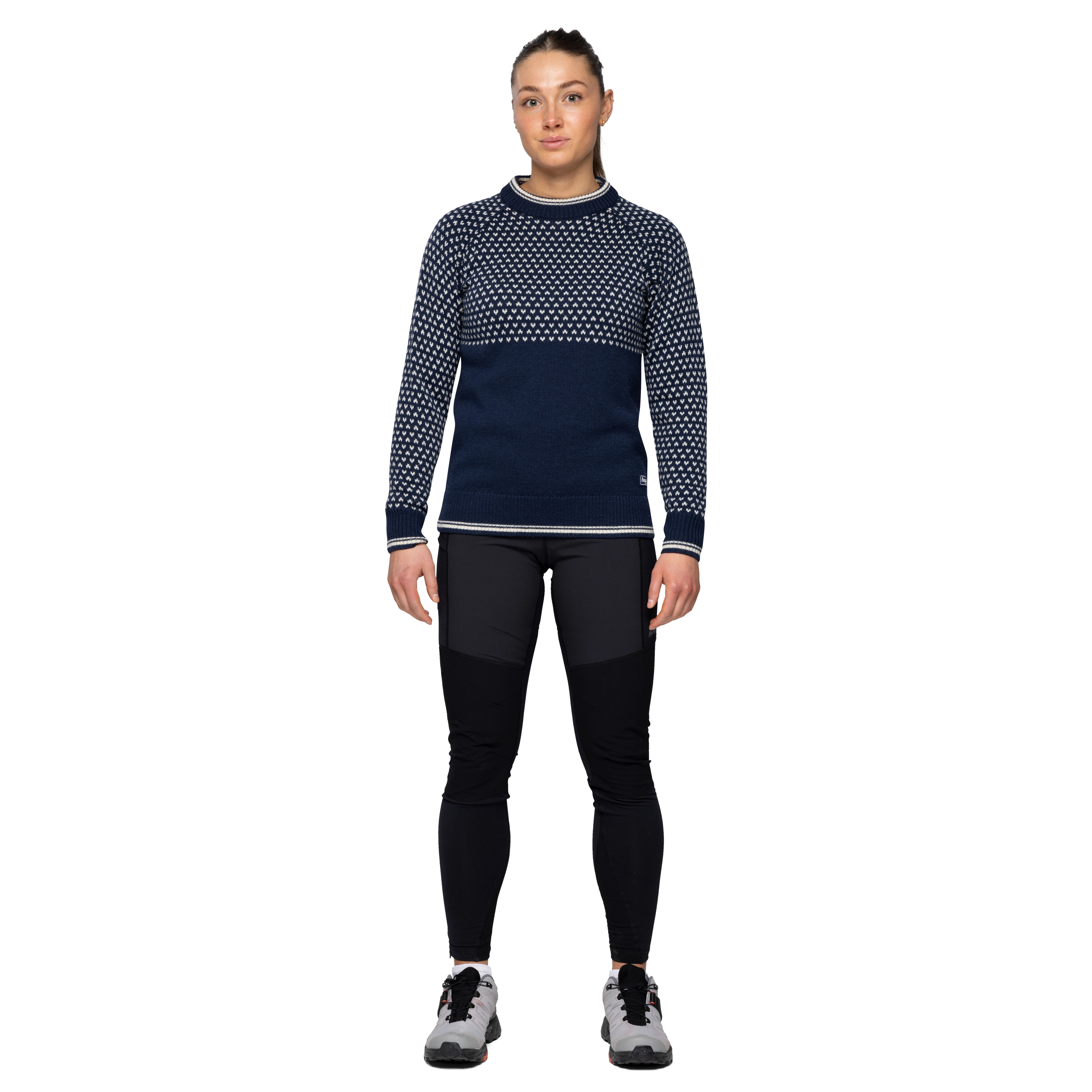 Alvdal Wool W Jumper Navy / Vanilla White