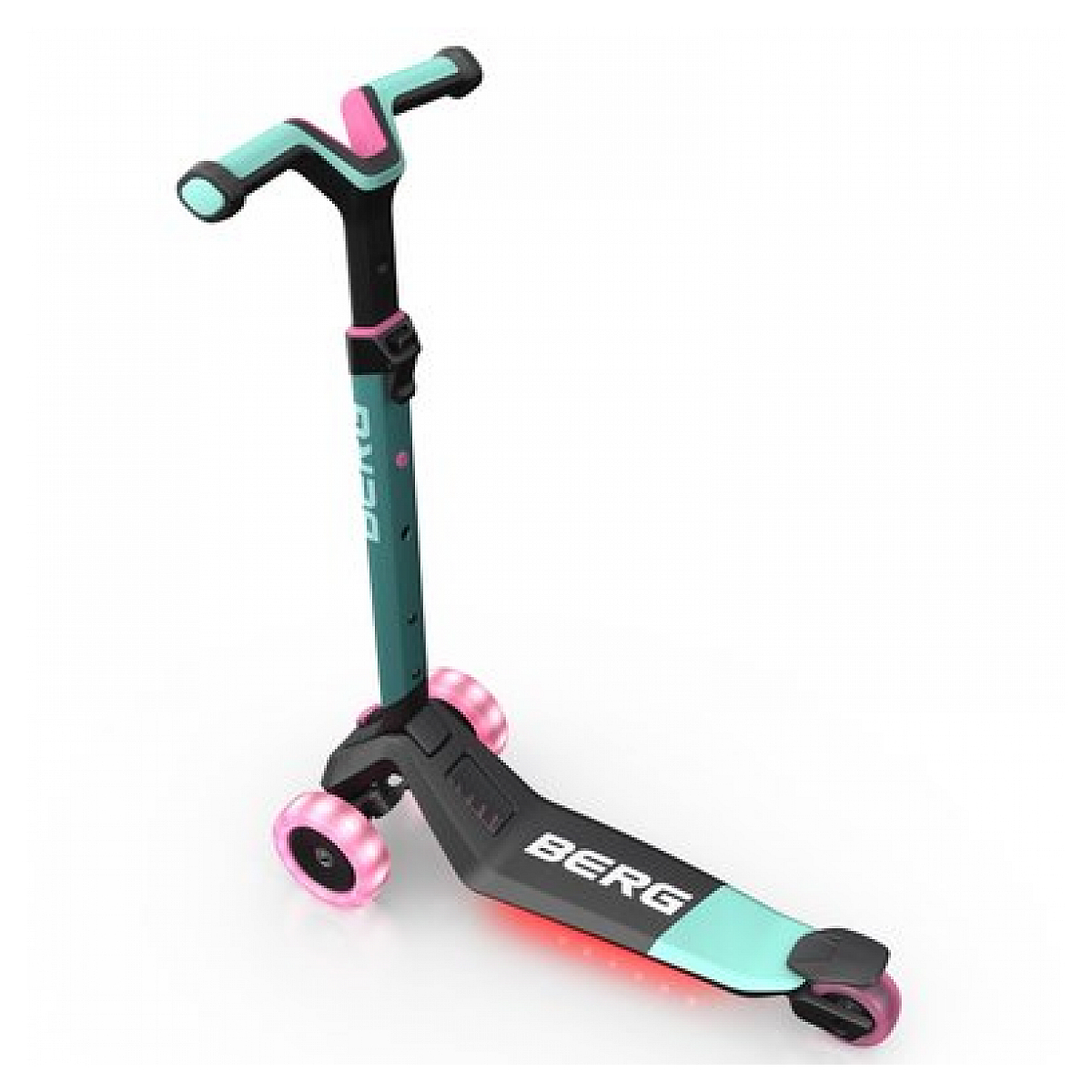 Nexo trottinette pliable menthe-roues led et plateau lumineux