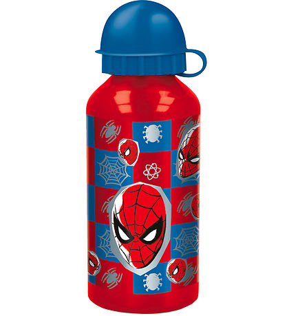 Spiderman Drikkedunk - 400 ml - Aluminum - R?d/Bl?
