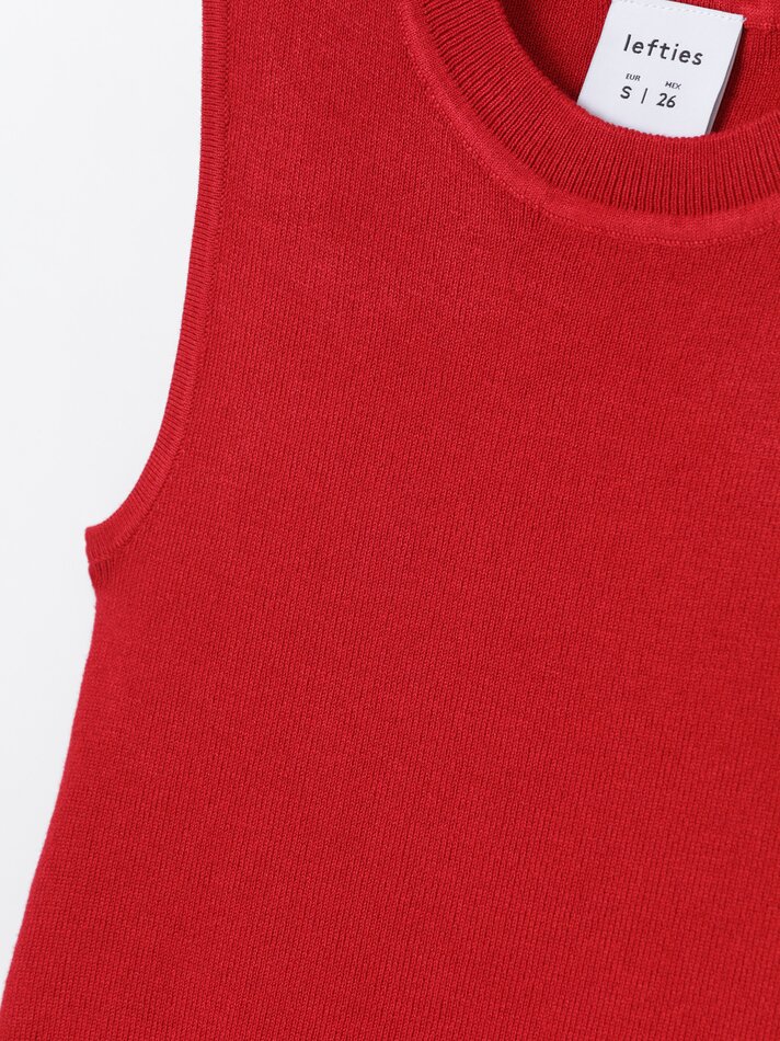Top básico de malha - Vermelho