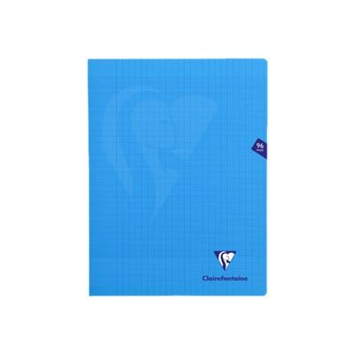 Clairefontaine Mimesys - Cahier polypro 24 x 32 cm - 96 pages - grands carreaux (Seyes) - bleu