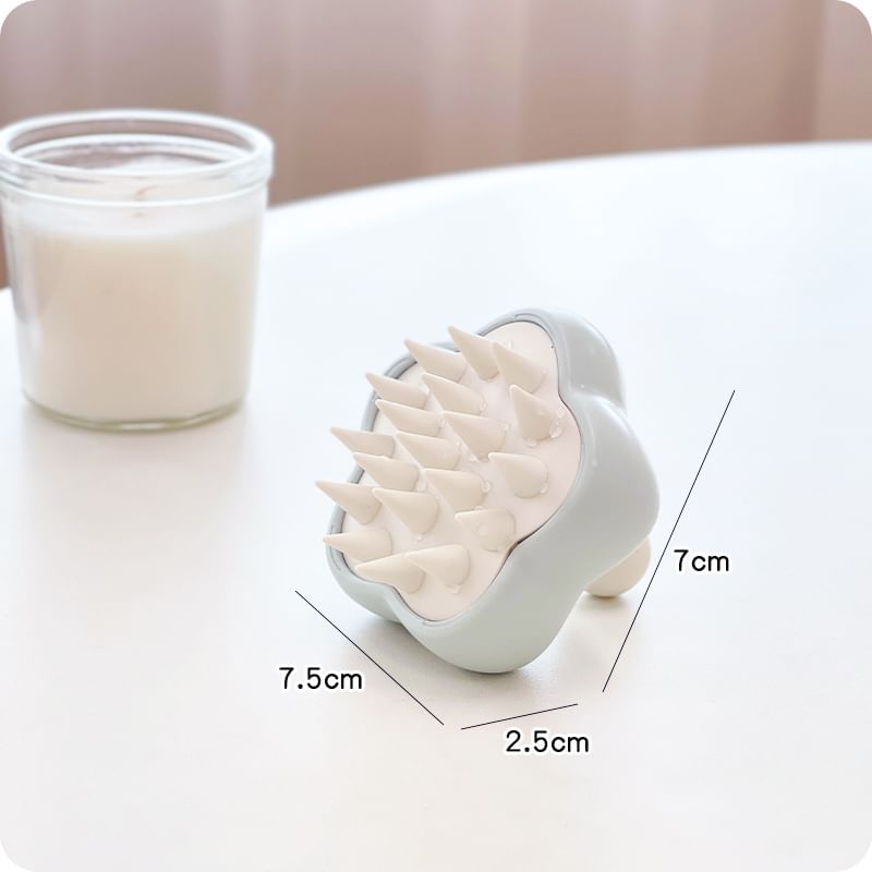 Yunikon - Bloemen plastic gezichtsreiniger schuimfles / hoofd- en hoofdhuidmassager