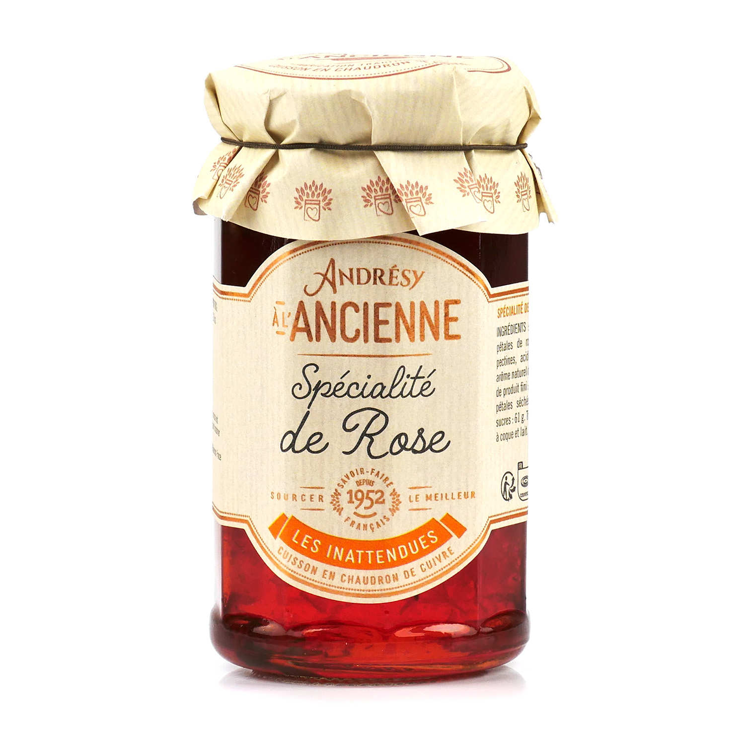 Confit de pétale de rose au sucre de canne