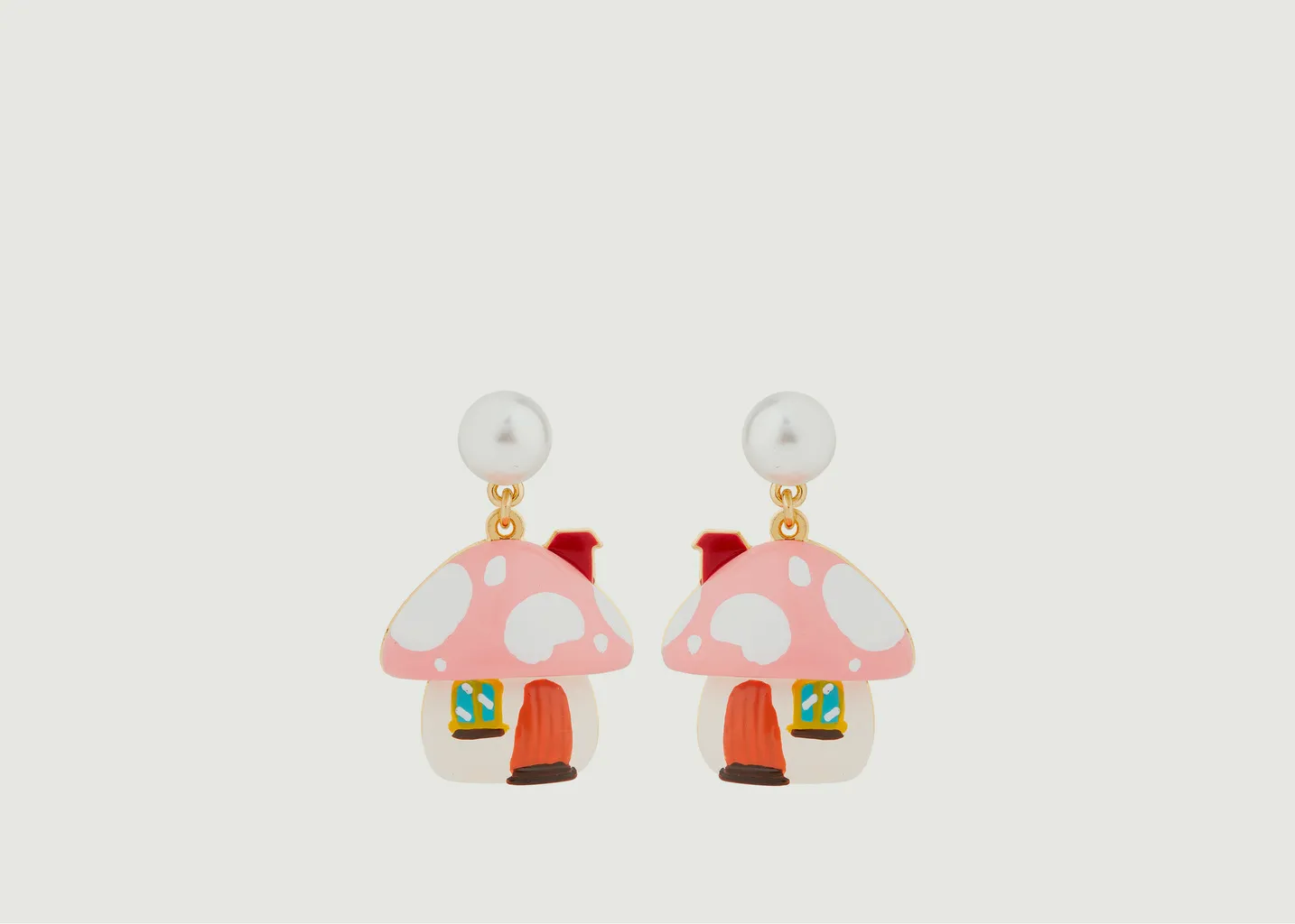 Boucles d'oreilles pendantes Champimignon N2