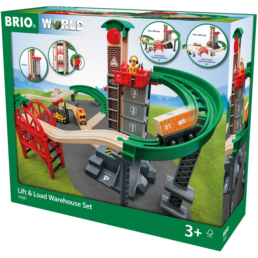 BRIO® WORLD Großes Lagerhaus-Set mit Aufzug