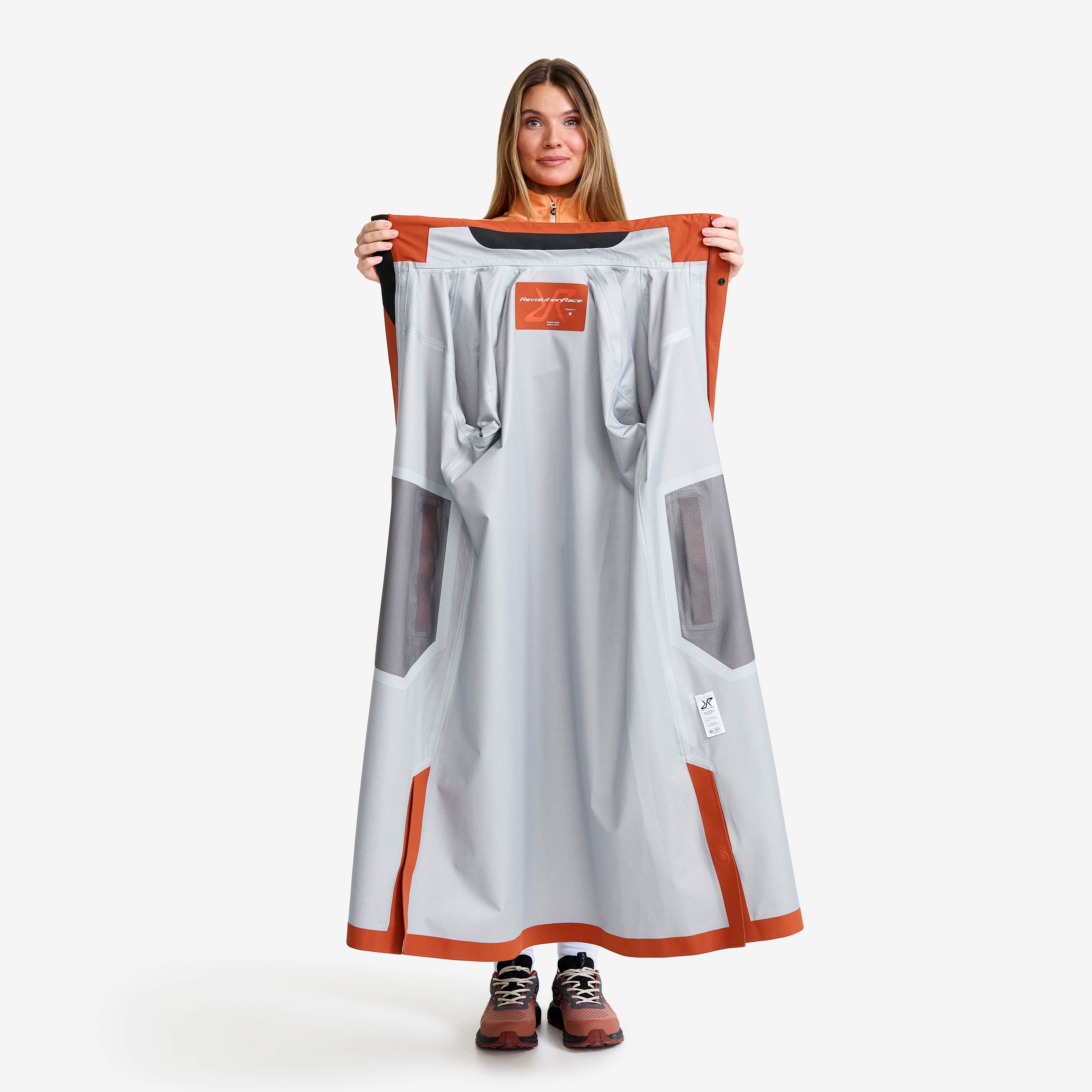 Cloud 3L Long Shell Parka Dame Rusty Orange