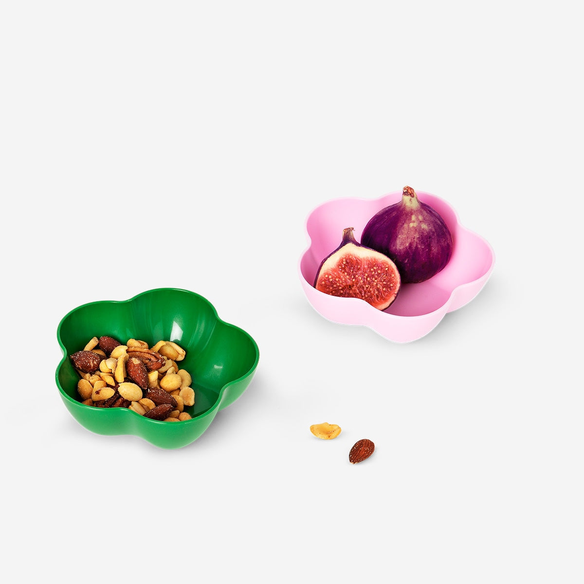 Blomsterformede snackskåle