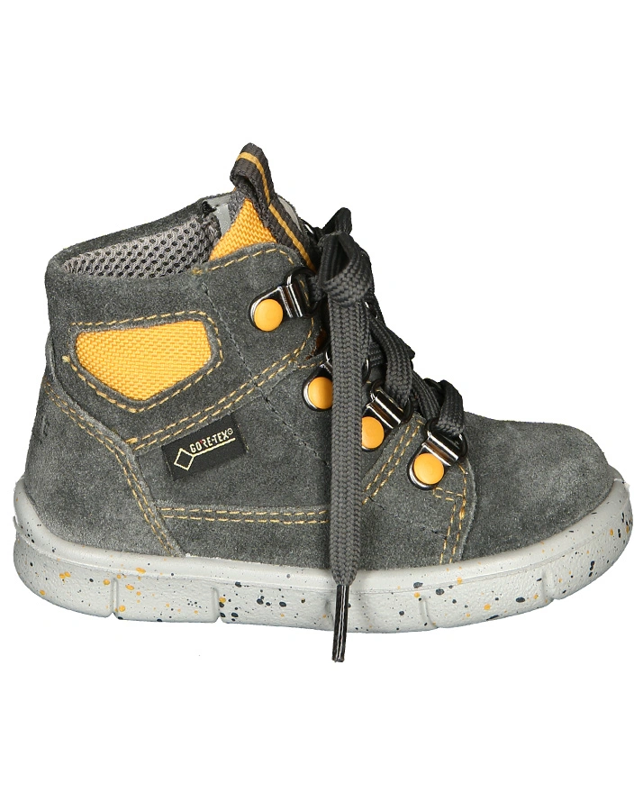 Schnür-Lauflernschuhe ULLI in grau/gelb