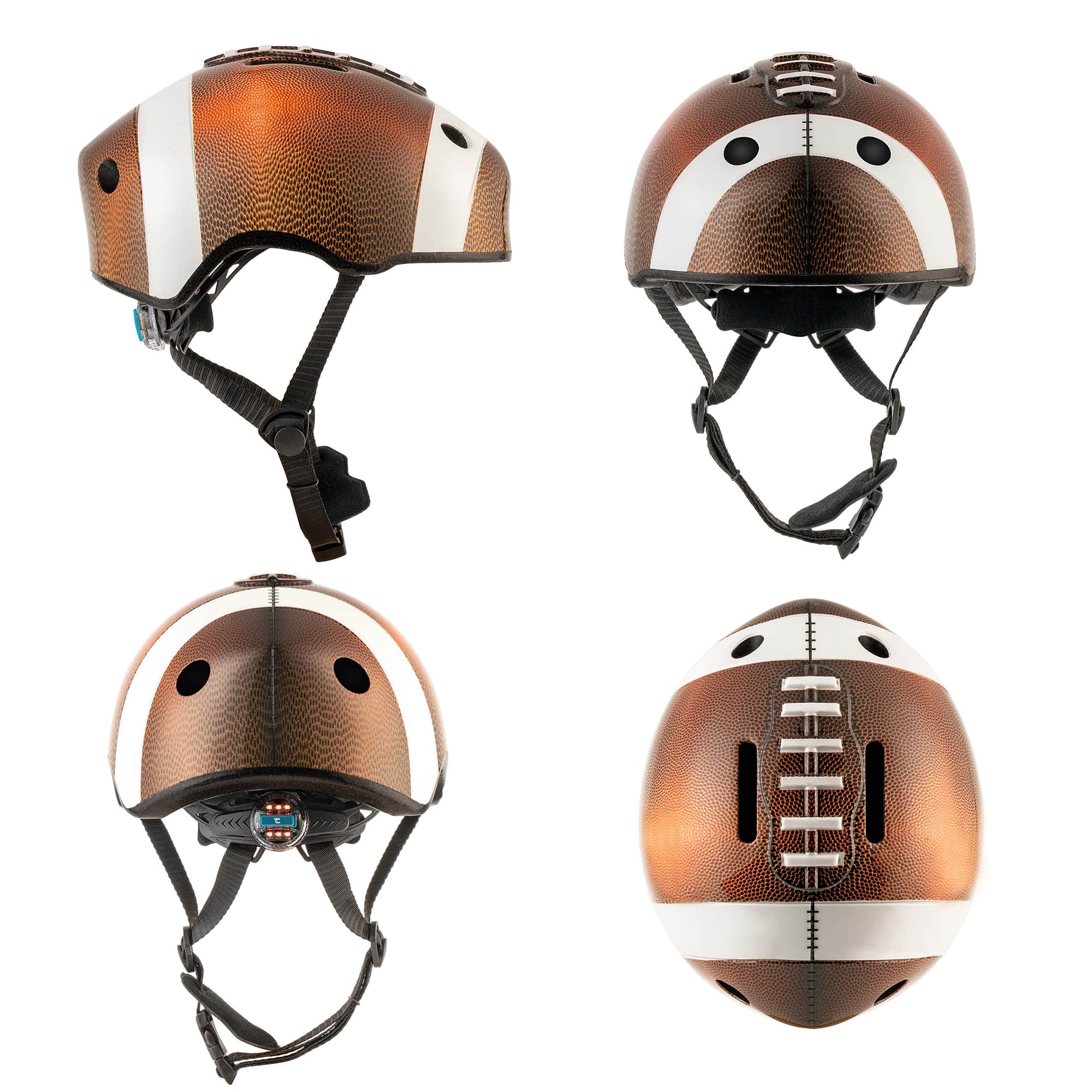 Capacete de segurança Crazy Safety para ciclismo com tema de futebol americano