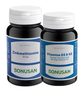 Bonusan Zinkmethionine   Vit D3 & K2 - Combiset 2 Stuks