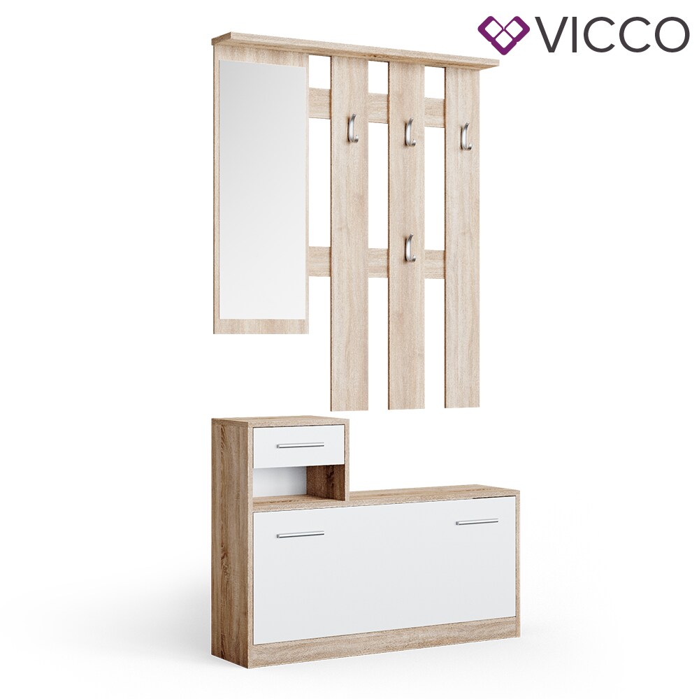 Vicco Flurgarderobe Set Billy sonoma Garderobe Dielengarderobe Kompaktgarderobe