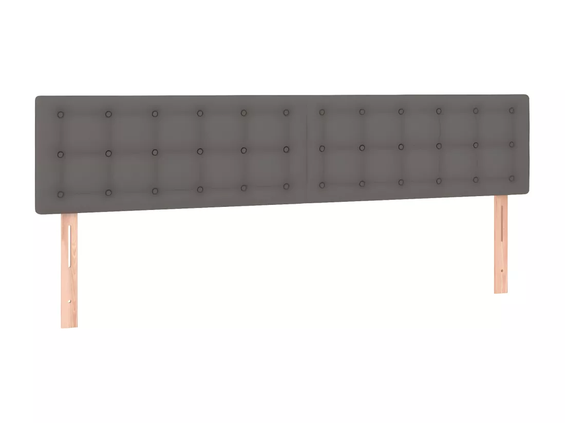 Tête de lit à LED Gris 200x5x78/88 cm Similicuir