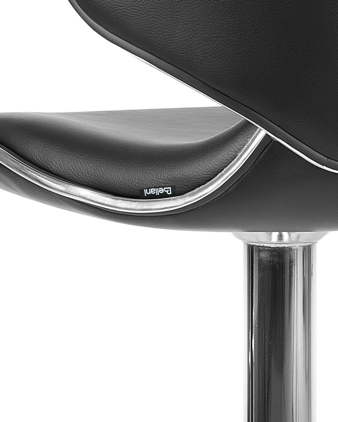 Set van 2 barstoelen CONWAY Kunstleer draaibaar Zwart