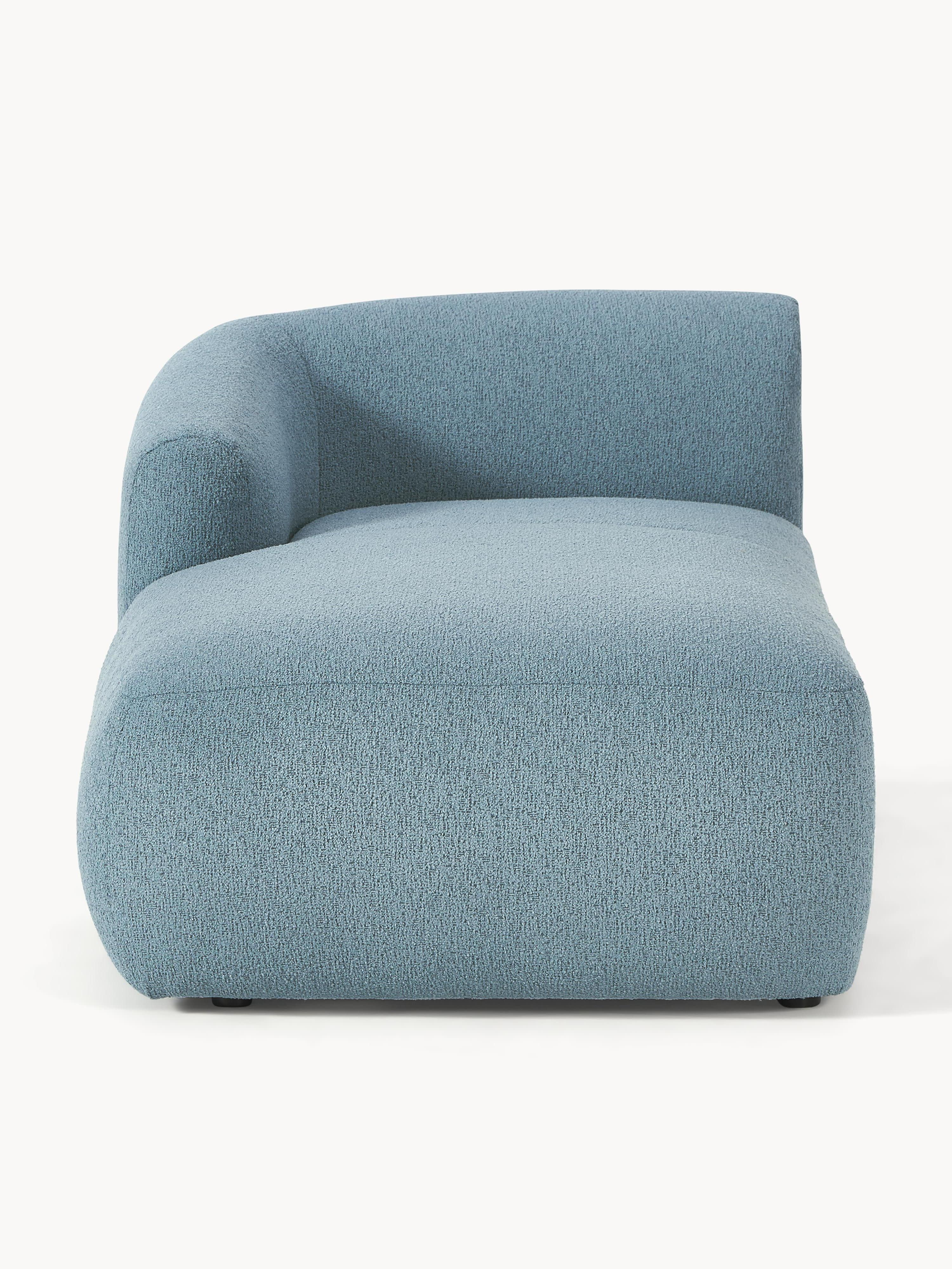 Chaise longue hoekmodule Sofia uit bouclé
