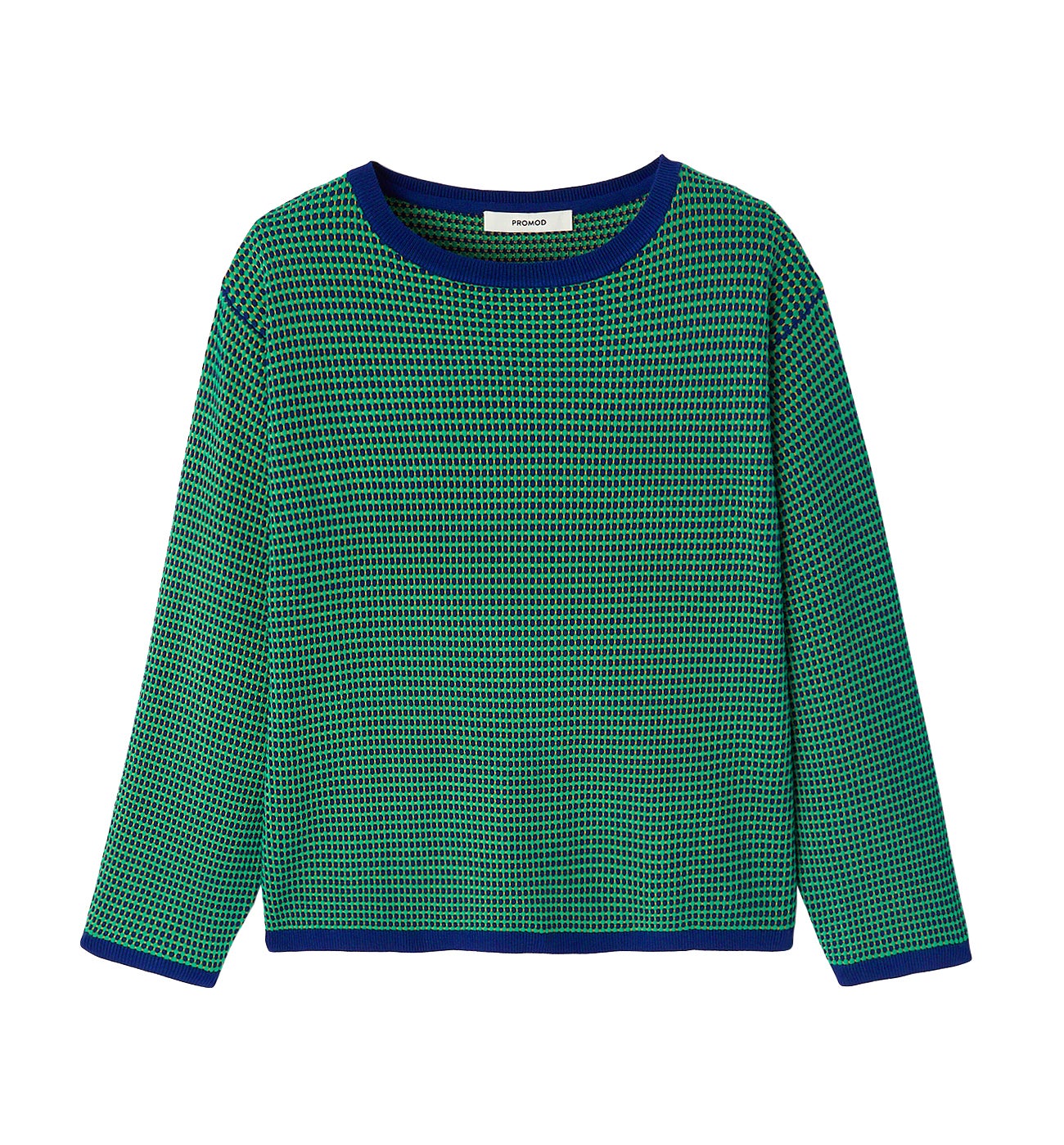 Pull effet jacquard Femme - Imprimé vert